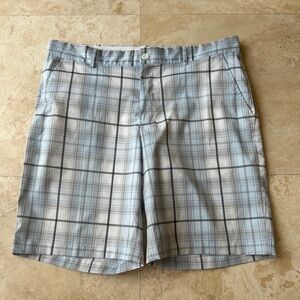 Greg Norman plaid shorts
